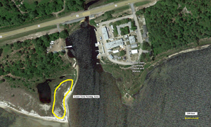 Map of the designated Least tern nesting area at the FSU Coastal & Marine Laboratory (FSUCML)