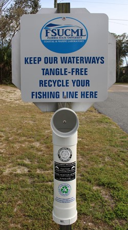 Monofilament recycling station at the FSUCML