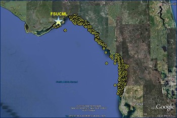 Sampling Stations from 2009-2012